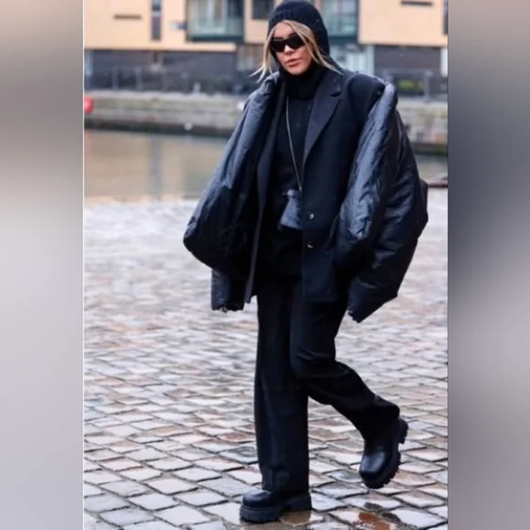 Yeezy X GAP YZY Kayne West Black Round Jacket